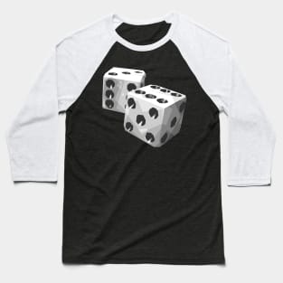 Dice Black & White Baseball T-Shirt